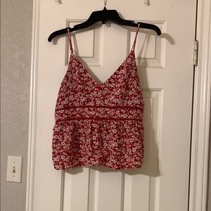 Floral Red Women's Top